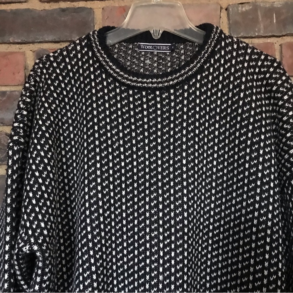 Woolovers | Geometric Crew Neck Knit Wool Jumper XL